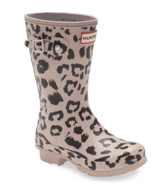 hunter leopard rain boots